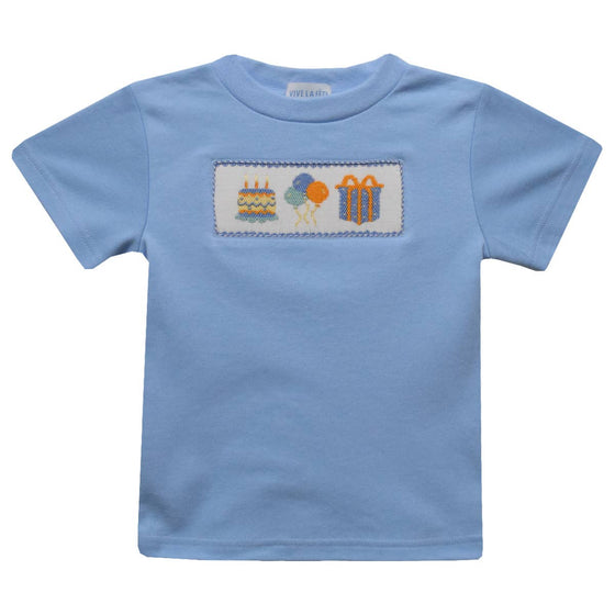 Birthday Smocked Short Sleeve Shirt