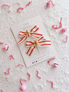 Jingle Bell Red Stripe Pigtail Set