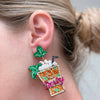 Derby Mint Julep Earrings