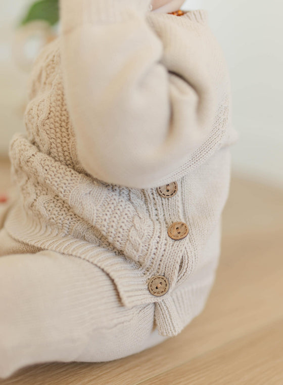 Sasha Knitted 2pc Set: Taupe set