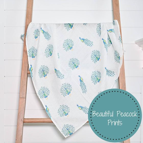 Peacock Swaddle Blanket