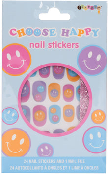  HAPPY TIE DYE NAIL STICKERS AND NAIL FILE SET