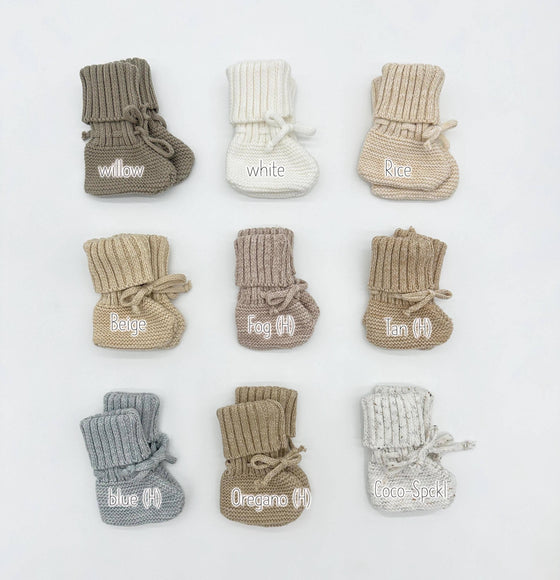 Garter Booties: Rice