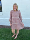 Plaid Burgundy Dress