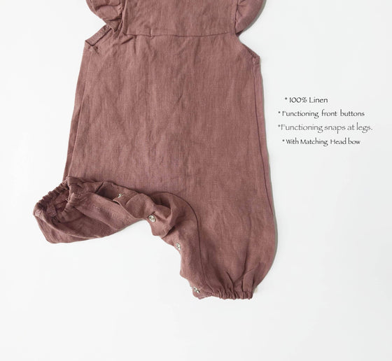 Jennifer Linen Jumper + Bow: Oat| Natural Linen