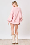 Bow Embroidery Oversized Sweatshirt