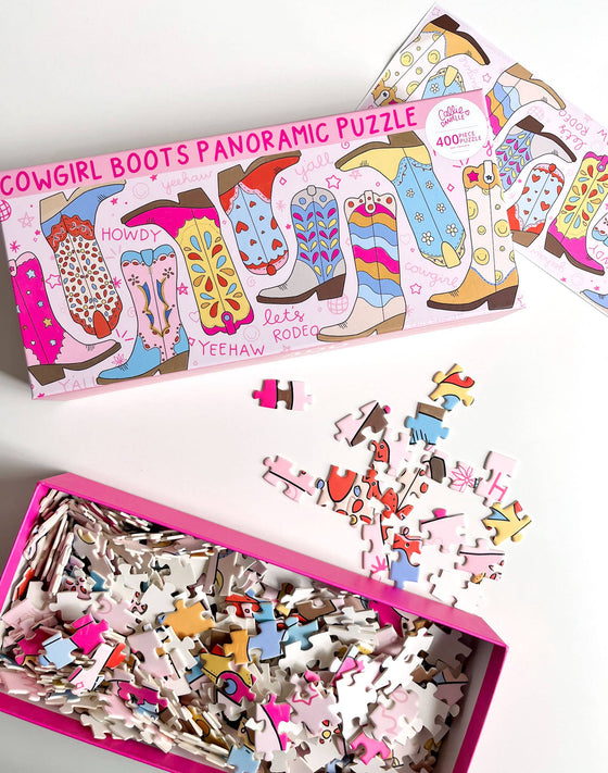 Western Cowgirl Boots - 400 Piece Jigsaw Puzzle