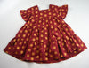 Game Day Tiered Dress with Footballs - Burgundy & Gold