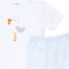Seabird Shores Applique Shorts Set