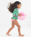 Flamingo Frenzy Ruffle Rash Guard 2-piece