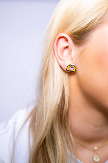  Love You | Enamel Stud Earrings