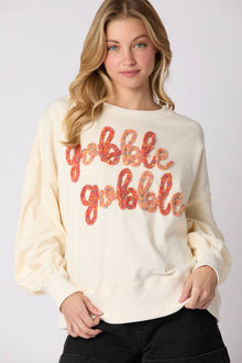  Gobble Gobble Embroidered Sweatshirt