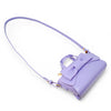 Big Bow Baguette Handbag: Purple
