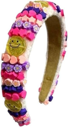  Smiley Face Beaded Headband