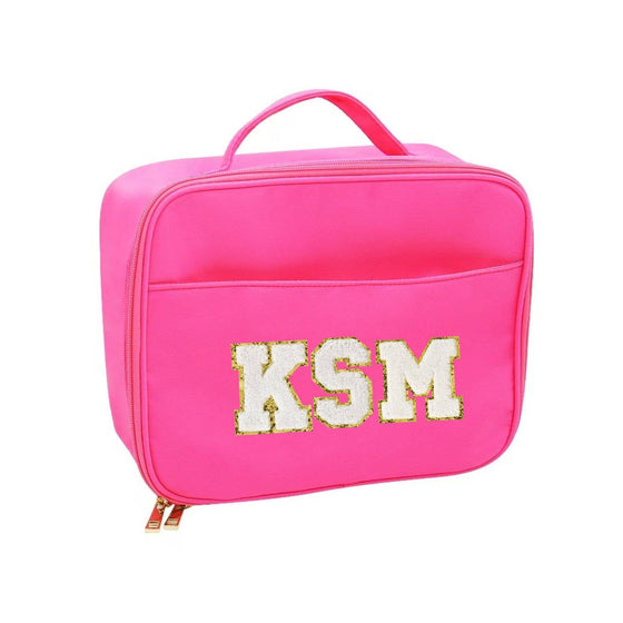 Nylon Lunch Bag Box: Hot Pink