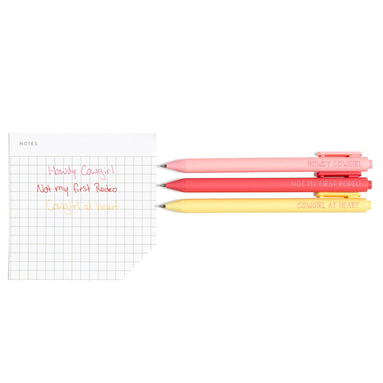 Howdy Cowgirl Western Pen Set