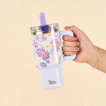  20 oz Flip Straw Tumbler-Bouquet Beauty Purple