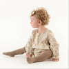 Elodie L/S Romper Set: 3pc Set + Oatmeal socks w. bow