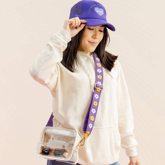 Clear Crossbody Bag - Purple Yellow