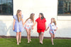 Blue Gingham Ruffle Dress