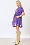 Football Sequins Embroidered  Dress