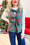 Green Puffer Bow Vest