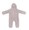 Chenille Hooded Romper: Stone