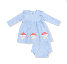  Mushroom House Dress w. Cover: Chambray Blue Dot