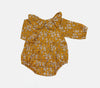 Mustard Floral Romper 3 piece set