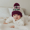 Coneflower Plum Knit Beanie (6-24m)