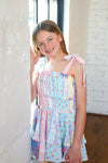English Garden Patchwork Ribbon Dress Romper
