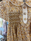 Sandy Yellow Floral Smocked Dress