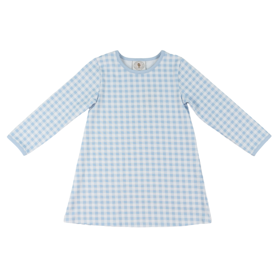 Blue Gingham Susie L/S Dress