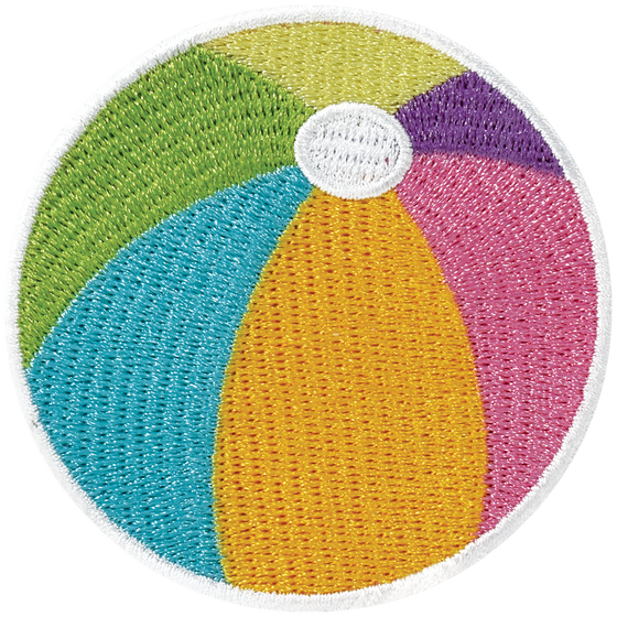 Beach Ball Embroidery Patch