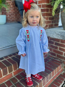  Embroidered Santa Dress