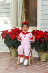 Candy Cane Ruffle Romper