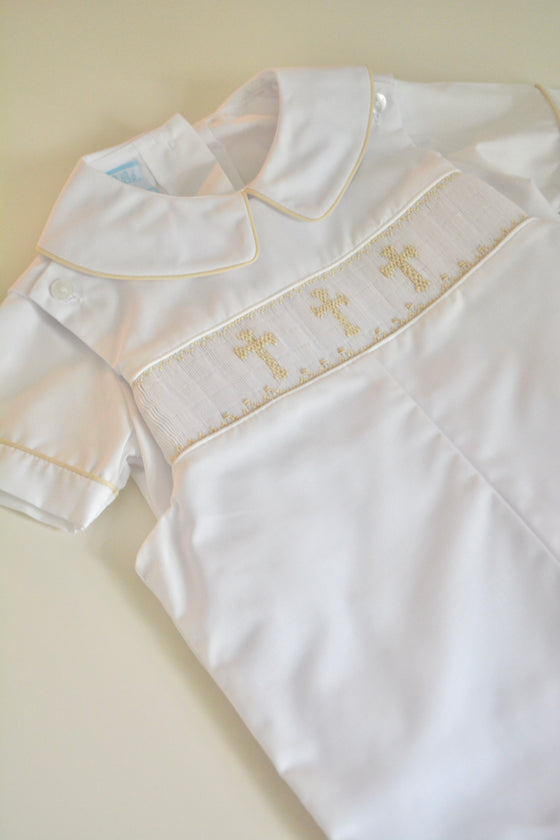Cross Boys Smocked Jon Jon Set