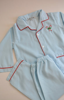  Blue Candy Cane Pajama Set