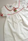 Mistletoe Embroidered White Dress