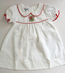  Mistletoe Embroidered White Dress