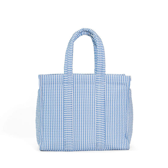 Go Go Tote: Quilted Pimlico Stripe Chambray