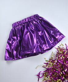  Purple Metallic Skort