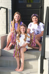 Purple & Gold Bow Sequin Top