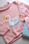 Pink Swan Rollneck Sweater