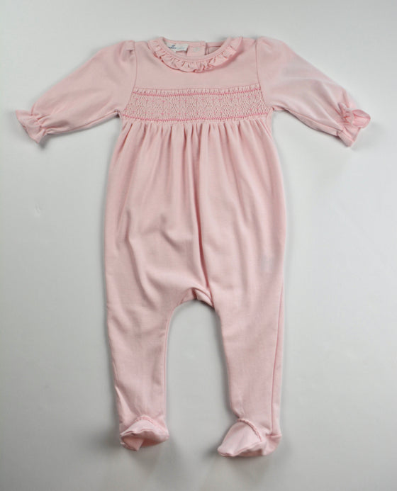 Pink Smocked Footie