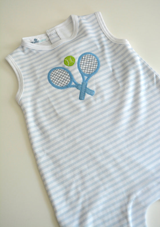 Courtside Cuties Sleeveless Playsuit: Blue