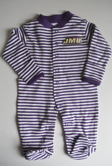  JMU Striped Footed Romper
