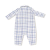 Blue Plaid Polo Romper