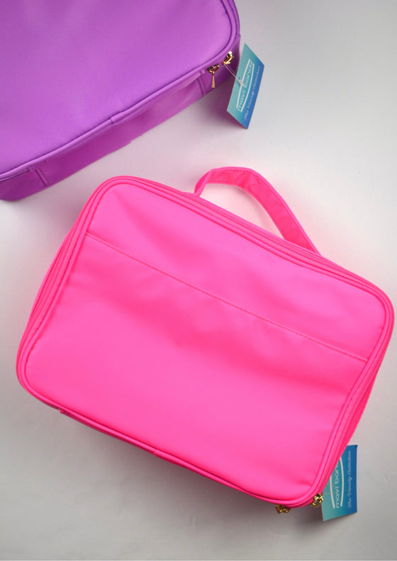 Nylon Lunch Bag Box: Hot Pink