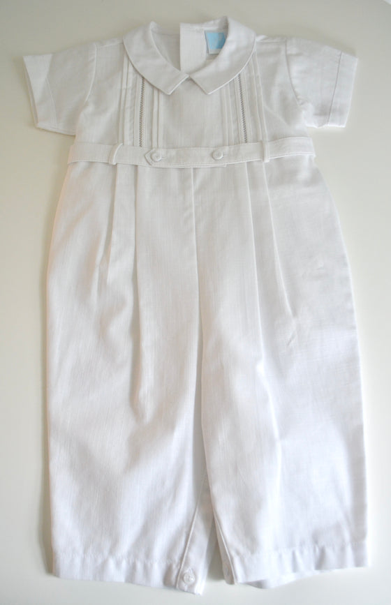 White Linen Collared Longall